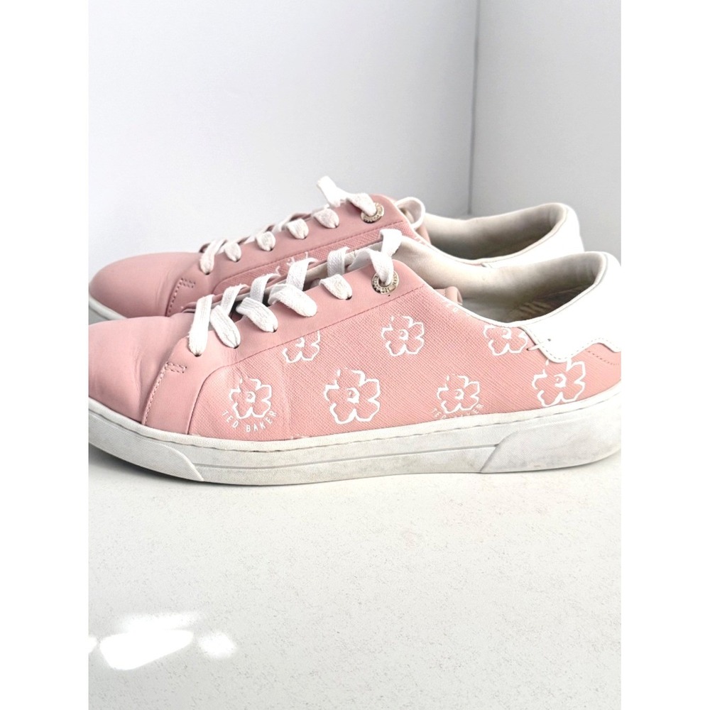 Ted Baker London Taliy Sneakers in Dusky-Pink Floral Trainers Size 8 - Picture 7 of 11